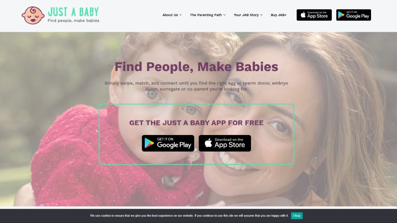Just a Baby Startseite: Matching für Samenspende, Eizellspende und Co-Parenting